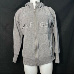 Women’s M Grey Hooded Sweatshirt With Front Pockets - Tommy Hilfiger